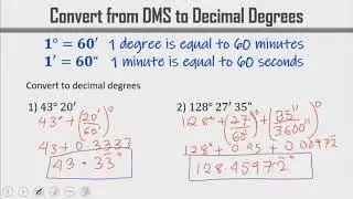 DMS and decimal degrees conversion
