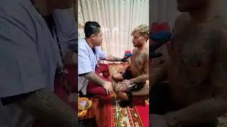 📌Sak Yant by traditional Thai hand poke #sakyantinbangkok #thaitattoocafe #Bangkok #thailand