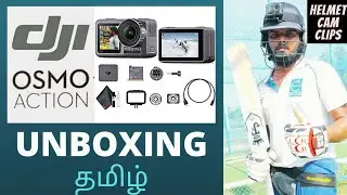 DJI OSMO ACTION CAMERA | Unboxing | cricket Helmet camera |Tamil | Vicky's vlog