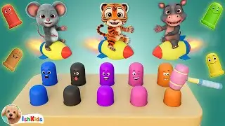 Color Song | Learn Colors With Whack-A-Mole Toy | Kids Songs | IshKids