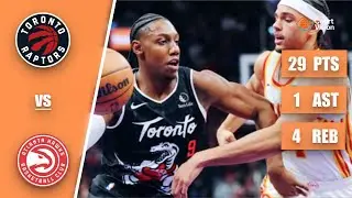 RJ Barrett - 29 Points, 1 Assist, 4 Rebounds vs Hawks - 2025-26 Regular Season