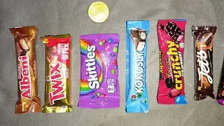 ASMR Most popular Candy / some lots of colorful rainbow lollipop candy / unpac king chocolate ea