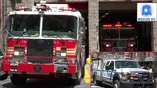 NYPD ESU + FDNY Engine 37 + Tiller Ladder 40