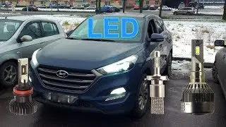 Светодиодные лампы Led H8, H7, H11. Противотуманные фары. Ближний, дальний свет.