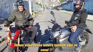 Teste na subida com garupa na moto elétrica