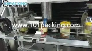 Automatic food paste honey jam glass bottle jar sleeve shrinking labeling machine bottle sleeving sh