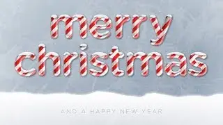 How to Create a Snow Covered Candy Cane Text Effect in Photoshop