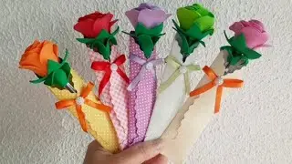 CANETAS DECORADAS COM MINI ROSINHAS