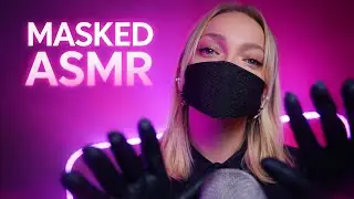 🖤 Masked ASMR | Soft talking through a mask and glove sounds 