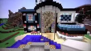 Minecraft Xbox 360, Amazing City World Tour: Part 2 w/ Minecraft Mansions, Secret Underground Tunnel