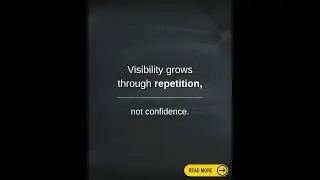 Visibility is not a personality trait.