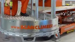 Any shape - any height: Snake platform system for use on Scanclimber mast climbing work platforms