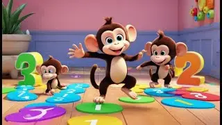 Five Little Monkeys Jump and Count | Fun Monkey Counting Rhyme for Kids