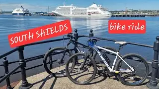 South shields bike ride on a hot sunny day