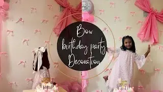 Bow Birthday Party Decoration For Girls Birthday |Pink Theme Birthday Party