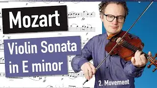Mozart Violin Sonata in E minor 2. Movement | Violin Sheet Music | Playalong | Piano Accompaniment