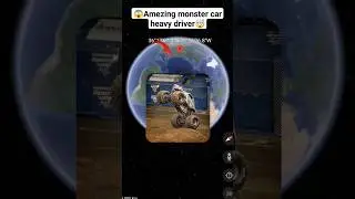 Amezing monster car heavy driver😱🤯on Google maps🔍🌎and Google#Earth#shorts#asgoogleearth08