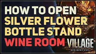 Silver Flower Bottle Stand Resident Evil Village (Wine Room)