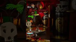 How To Make The Black Pearl | Pirates of the Caribbean Cocktail | #blackpearl #sincitybartender