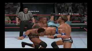 WWE Smackdown vs Raw 2010 - PS2 Gameplay - 4 Man Battle Royal Match