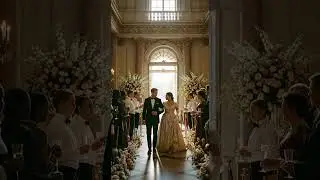 Witness a breathtaking Rococo palace wedding! Opulence, golden grandeur, and timeless romance.