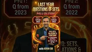 Master Sets! Kiran Sir solves the most important Previous Year Questions (PYQs). Don't miss this