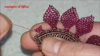 180 İğne oyası fular kolye yapımı