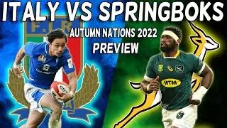 ITALY v SPRINGBOKS Preview - November Internationals 2022 - Team Announcement, Squad News, Rugby