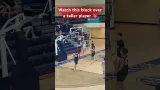 WATCH this block over a taller player 🏀 #basketball #nba #ballislife #holidayhoops