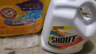 How to get cat pee smell out of laundry / clothes.