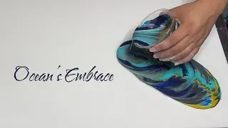 #11 Ocean's Embrace 🌊 Ocean Inspired Fluid Art | Acrylic Pouring