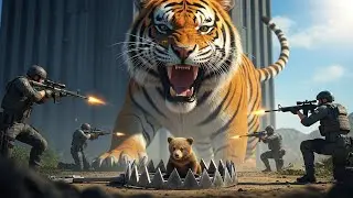 Wild Bear Trapped and Vulnerable as Tiger Attacks &mdash; The Tense, Life-Saving Rescue Mission