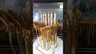 best kitchen utensils, golden cutlery set, shorts #shorts