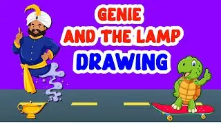 How to Draw a Genie Drawing || #genie #drawing #lamp