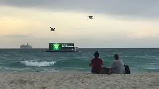 Advertising Boat In South Beach, FL