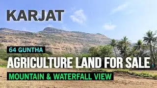 64 Guntha MOUNTAIN &  WATERFALL view  Agriculture land for sale in Karjat.#19 📱8796281001