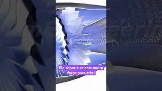 A turbina sopra o ar com muita for&ccedil;a para tr&aacute;s! #turbina #motor #avi&atilde;o ￼￼
