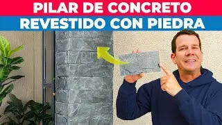 Cómo revestir un pilar de concreto con piedras