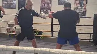 Left uppercut left hook. (Remember to pivot for extra power).