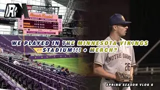 COLLEGE BASEBALL IN THE MINNESOTA VIKINGS STADIUM!!! + MERCH? - Spring Season Vlog 6
