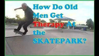 58 year old man gets skateboard therapy at the Zuni Skatepark