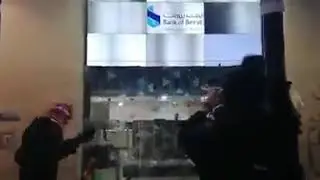 Lebanon targeting Banks & Central Bank.protesters downtown smashing the window of Beirut Bank