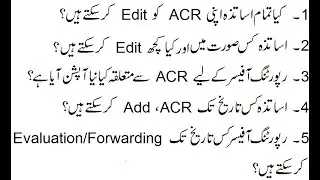 ACR's New Instructions for Reporting Officer & Teacher.