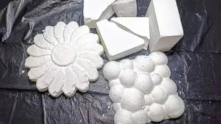 ASMR chalk❄️Solid chalk and Soft  reform❄️White on black 🥰 oddlysatisfying 