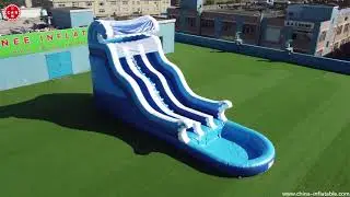 Giant inflatable wave slide with pool from Chinee Inflatables T8-623