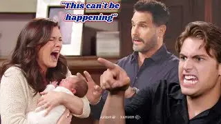Katie announces her adoption of Luna's baby despite Bill's objections The Bold and the Beautiful