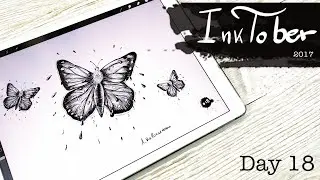Inktober on ipad : Fly away | Day 18
