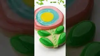 Fun Spring Flower Decorated Cookie! 🌷 #cookiedecorating #shorts