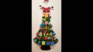 DIY Christmas tree 2020 with felt and velcro || Easy & fun kid/toddler activity for the holidays.
