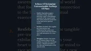 Echoes of Belonging: Untranslatable Feelings of Place |  Midnight Dept...